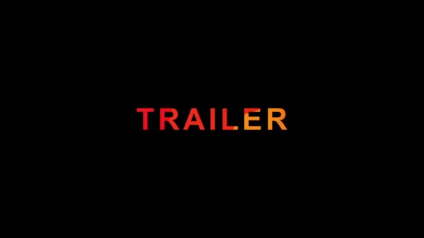 Кришталик Чорному Тлі Текстом Cinematic Trailer Кіноіндустрії — стокове відео