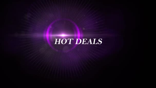 Продвижение Hot Deals Маркетинговая Концепция — стоковое видео
