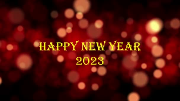 Šťastný Nový Rok 2023 Vzorem Bokeh Koncepce Oslav — Stock video