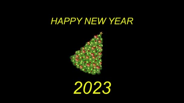 Decoraciones Año Nuevo Año Nuevo Festividad Concepto Celebración — Vídeos de Stock