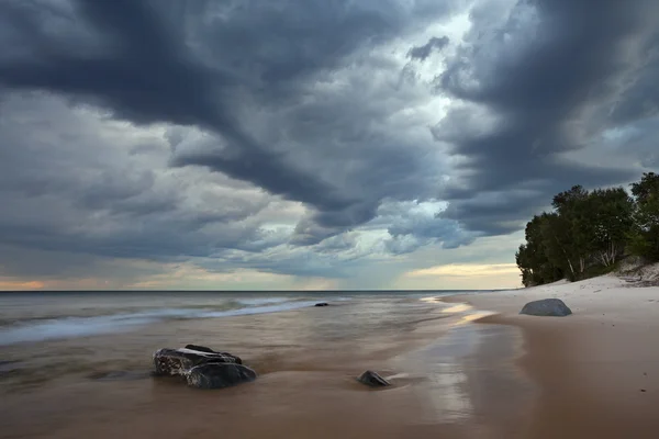 Náladový beach. — Stock fotografie