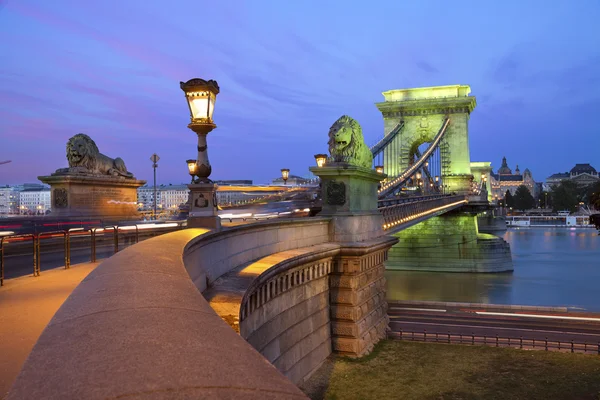 Szechenyi Ланцюгового моста, Будапешт. — стокове фото