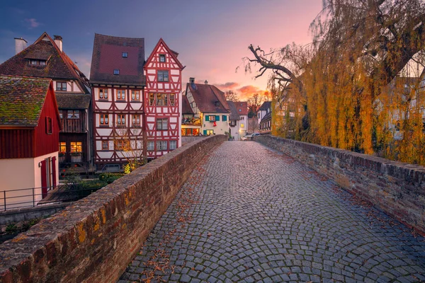 Ulm Alemanha Imagem Cityscape Rua Velha Cidade Ulm Alemanha Com — Fotografia de Stock