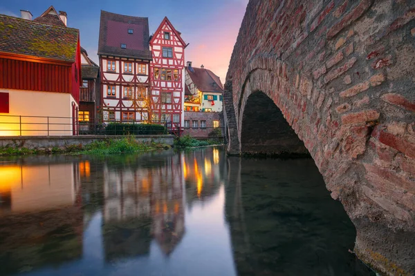 Ульм Німеччина Cityscape Image Старовинної Міської Вулиці Ульма Німеччина Традиційною — стокове фото