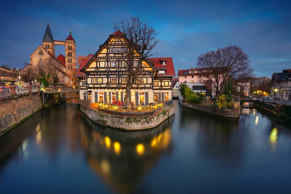 Esslingen Neckar Germania Cityscape Immagine Pittoresche Città Vecchia Esslingen Neckar — Foto Stock