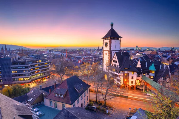 Freiburg Breisgau Almanya Freiburg Breisgau Almanya Nın Sonbahar Günbatımında Swabian — Stok fotoğraf