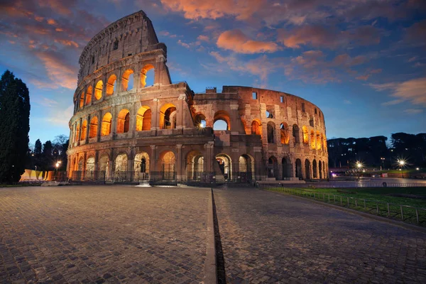 Coliseo Roma Italia Imagen Del Icónico Coliseo Roma Italia Amanecer — Foto de Stock