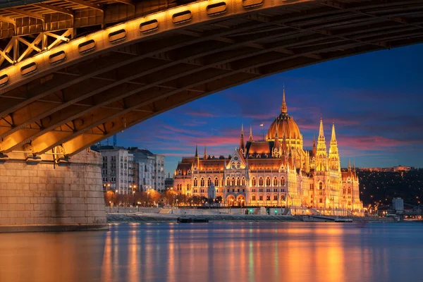 Budapest Hongrie Image Paysage Urbain Budapest Capitale Hongrie Avec Pont — Photo