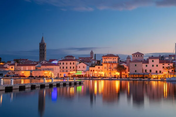 Rab Rab Island Kroatië Stadsgezicht Beeld Van Het Iconische Dorp — Stockfoto