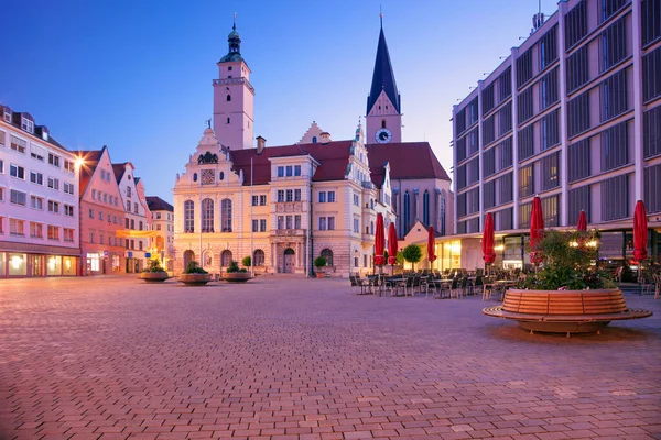 Ingolstadt Germany Cityscape Image Downtown Ingolstadt Germany Town Hall Sunrise — Stock Photo, Image