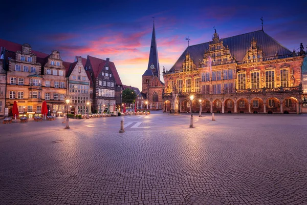 Бремен Німеччина Cityscape Image Hanseatic City Bremen Germany Historic Market — стокове фото