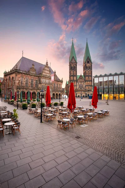 Brema Germania Immagine Cityscape Della Città Anseatica Brema Germania Con — Foto Stock