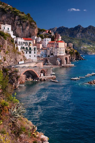 Atrani Amalfi Coast Italy Cityscape Image Iconic City Atrani Located — Stock Photo, Image