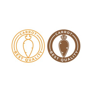 Havuç en iyi kalite etiket. Vektör simgesi şablonu
