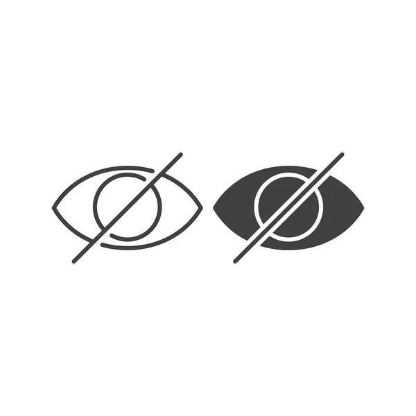 Eye Sensitive Content Vector Icon Template — Stok Vektör