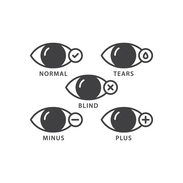 Tipo Dor Nos Olhos Olhos Doentes Modelo Ícone Vetorial — Vetor de Stock