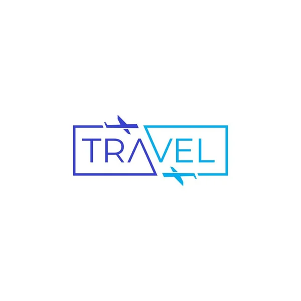 Travel Airplane Flight Vector Logo Icon Template — Vector de stock