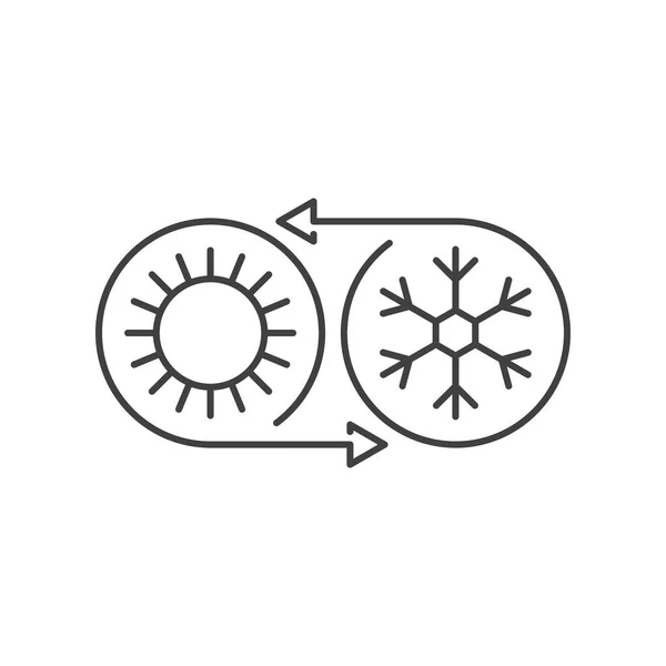 Météo Changement Climatique Rotation Des Conditions Météorologiques Modèle Icône Vectorielle — Image vectorielle