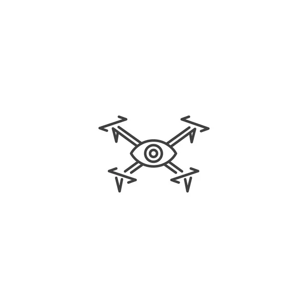 Безпілотне Око Вид Точки Зору Безпілотника Шаблон Піктограми Логотипу Вектора — стоковий вектор