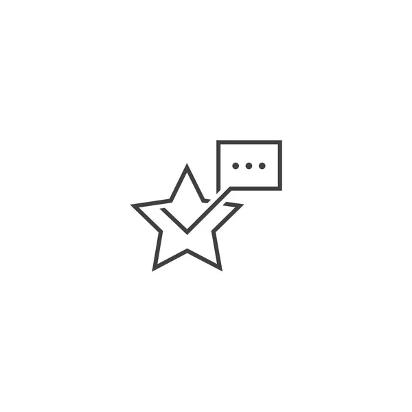 Feedback Star Testimonial Vector Icon Template — Wektor stockowy