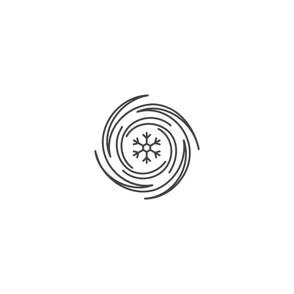 Сніговий Шторм Шаблон Піктограми Вектора — стоковий вектор