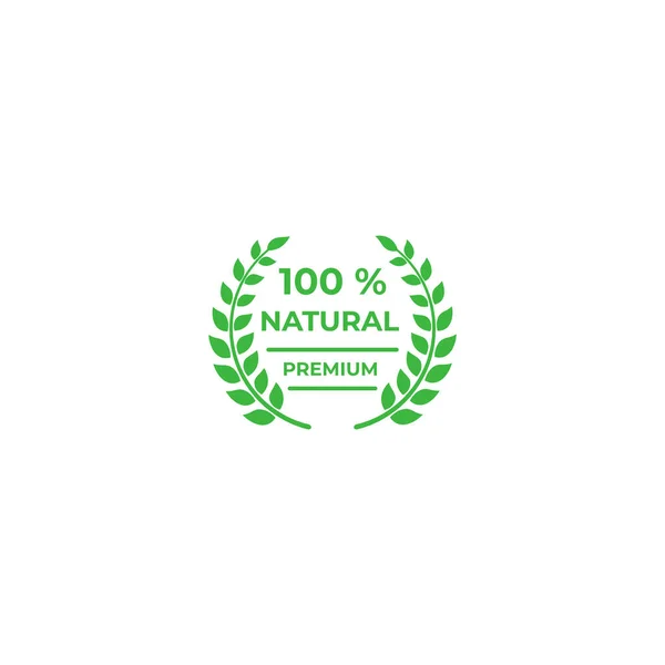 100 Percent Natural Organic Farm Food Raw Vegan Eco Friendly — Stock Vector