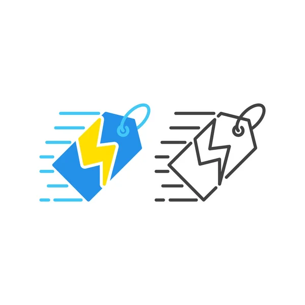 Flash Sale Vector Logo Icon Template — стоковый вектор