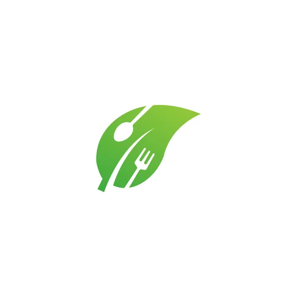 Vegan Food Healthy Soup Herb Vector Icon Logo Template — Vector de stock