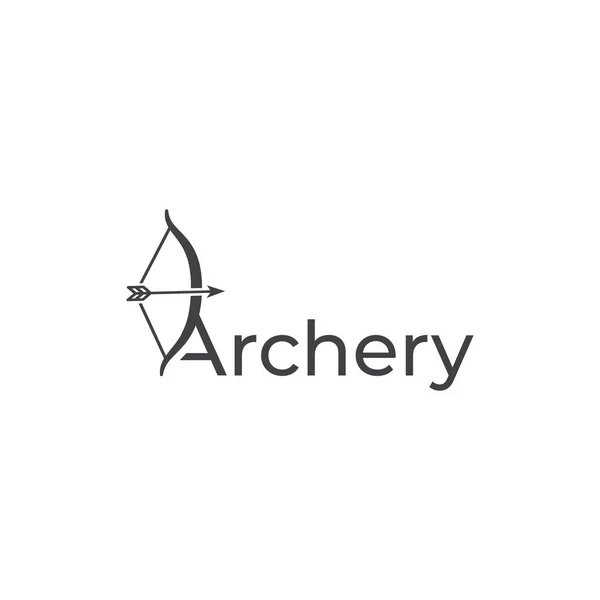 Archery Archer Initial Letter Bow Vector Outline Icon Logo Template — стоковый вектор