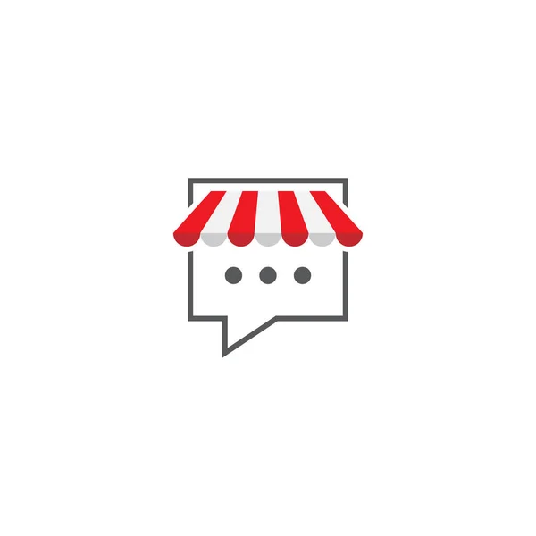Boutique Chat Achats Ligne Modèle Icône Logo Vectoriel — Image vectorielle