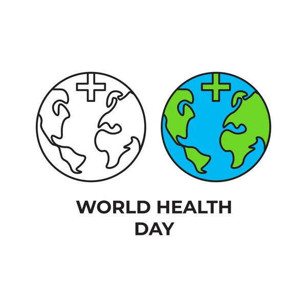 Dia Mundial Saúde Modelo Ilustração Ícone Vetorial —  Vetores de Stock