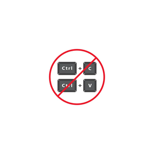 Copy Paste Caution Sign Stop Control Control Vector Icon Template — ストックベクタ