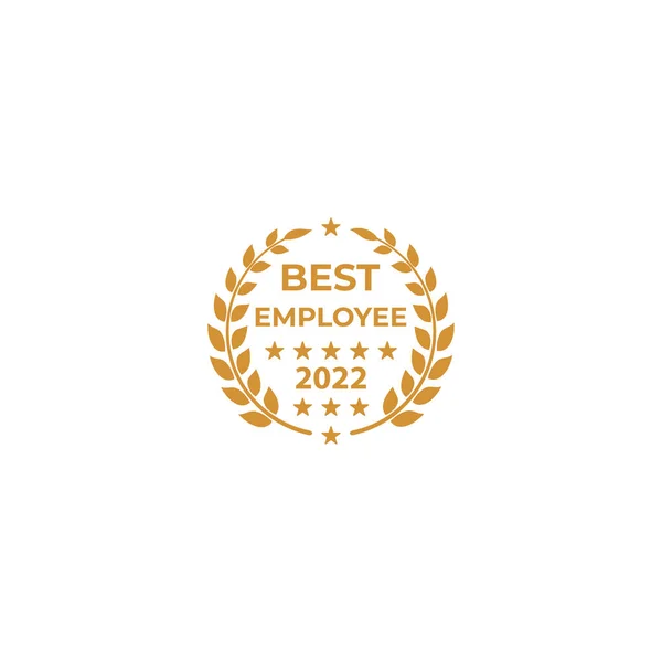 Best Employee 2021 Vector Logo Icon Template Лицензионные Стоковые Иллюстрации