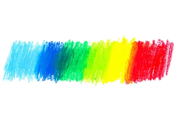 Oil Pastels spectrum on paper — Stock Photo, Image