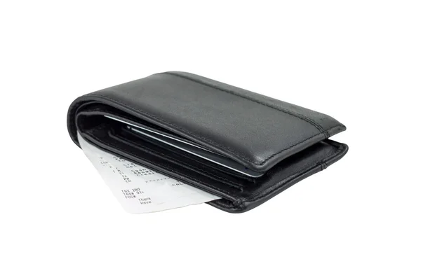 Receipt in wallet — Stock Photo, Image