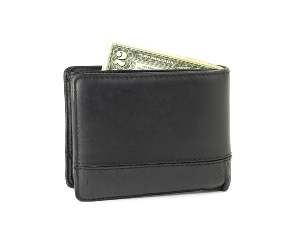 Two dollar in wallet — Stock Photo, Image