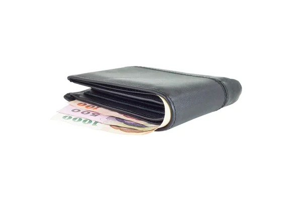 Thai banknote in wallet — Stock Photo, Image