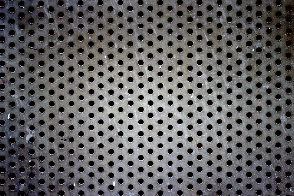 Silver steel hole texture — Stock Photo, Image