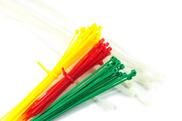 Coloridos lazos de cable de nylon — Foto de Stock