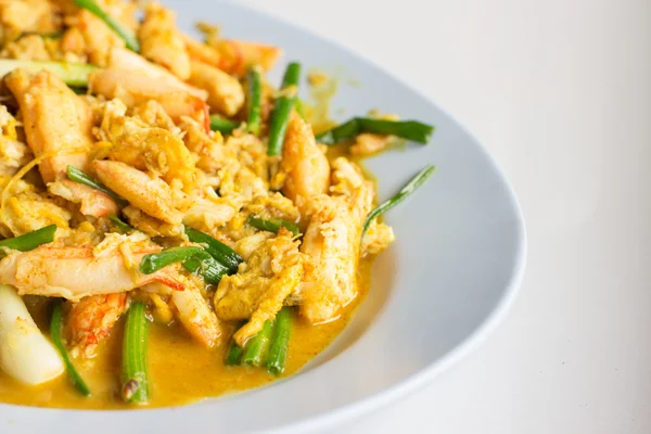 Closeup Stir-Fried crab with curry — Stock Photo, Image