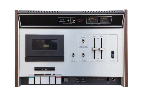 Retro stereo cassette-corder — Stock Photo, Image