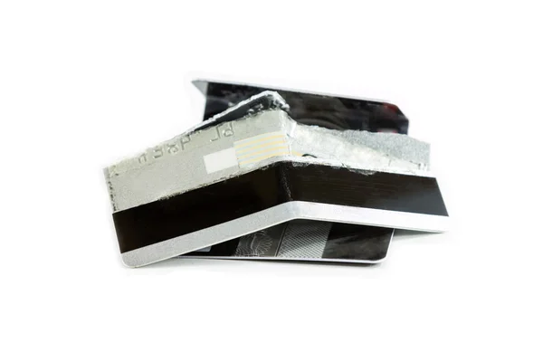 Damage credit cards — Stock Photo, Image