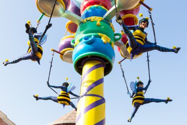 Disneyland, hong kong - Aralık 31: unidentifield insanlar kutlamak Noel Yılbaşı Festivali 31 Aralık 2012 tarihinde disneyland, hong kong
