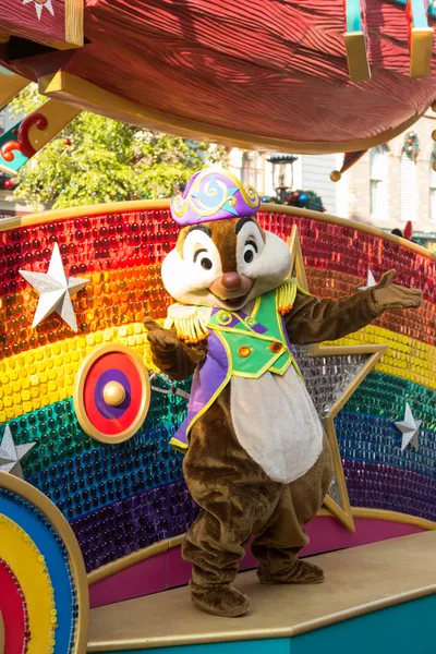 CHIP AND DALE - DEC 31: Celebrate Christmas New Year Festival on December 31, 2012 in Disneyland, Hong Kong — Stock Photo, Image