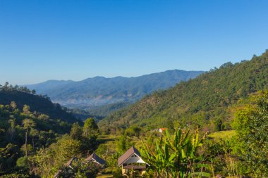 güzel mountain view derinlikte chiang dao, Tayland