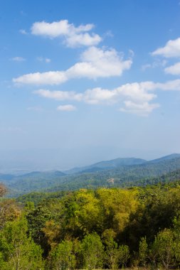 Dikey Görünüm dağ arka plan, DOI mae taman chiang mai adlı