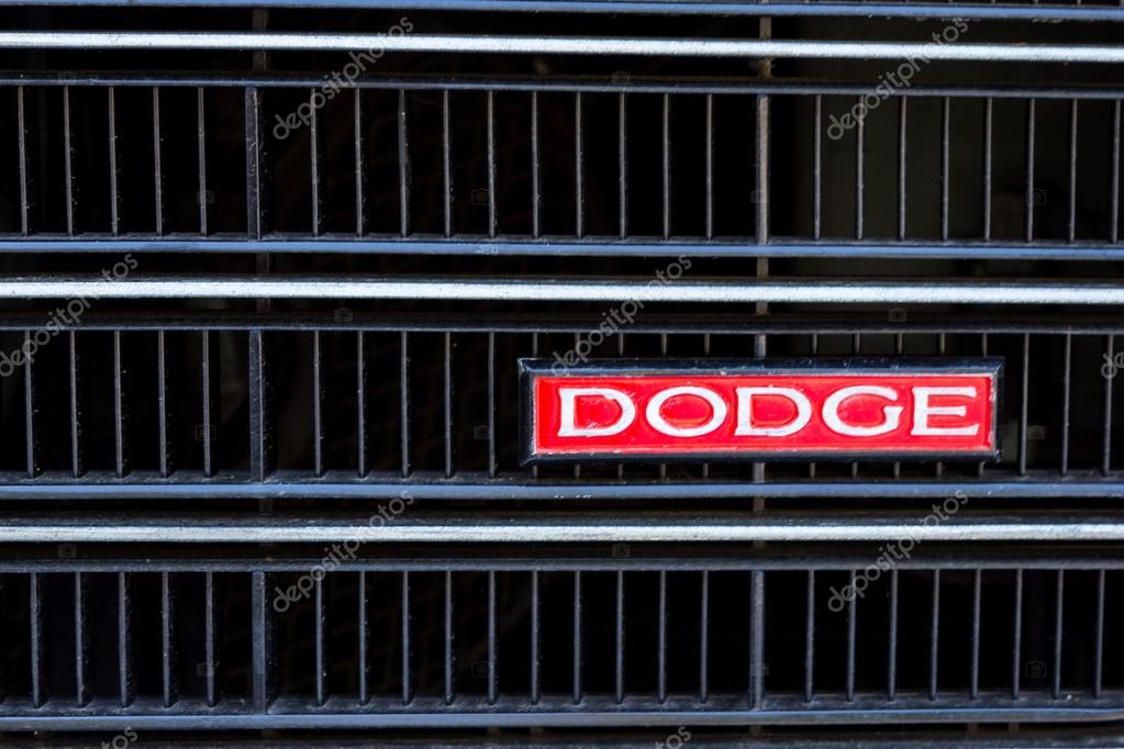 CHIANG-RAI, THAILAND-JAN 10, 2014: The Dodge SE classic car logo show on front grille January 10, 2014 at Chiangrai, Thailand