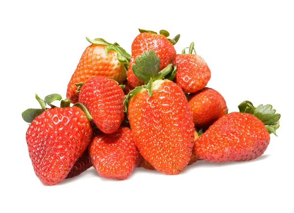 A group of strawberries on white background — Stock Photo, Image