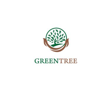 Ağaç logosu konsept vektörü. Ağaç yaşamı logosu tasarımı ilham kaynağı.