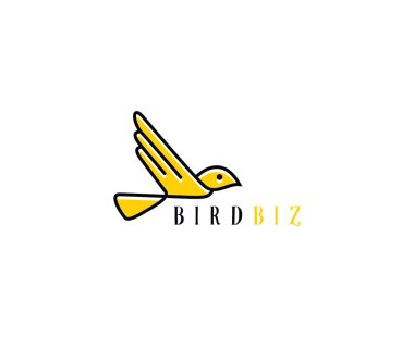 Yaratıcı Kuş vektör logosu tasarımı.